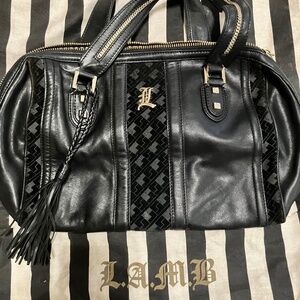 L.A.M.B genuine black leather